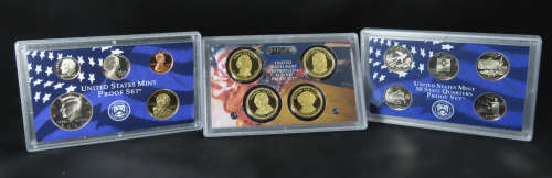 USA , 2008 Complete Proof set, Including Statehood Quarters + Presidential Dollars, 14 coin Set