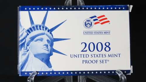 USA , 2008 Complete Proof set, Including Statehood Quarters + Presidential Dollars, 14 coin Set
