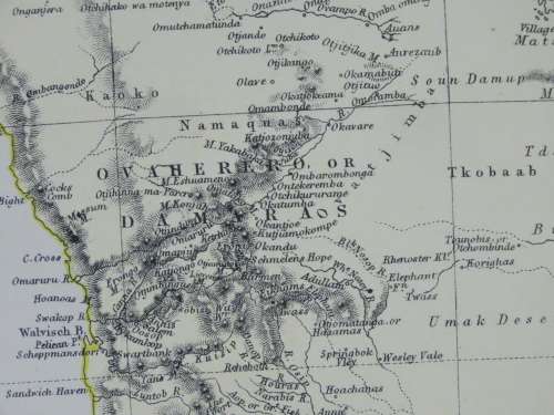 1882 Map of South Africa, Excellent condition, Original Blackie Map