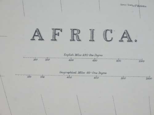 1882 Map of Africa, Great condition, Original Blackie Map