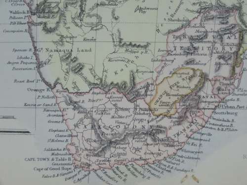 1882 Map of Africa, Great condition, Original Blackie Map