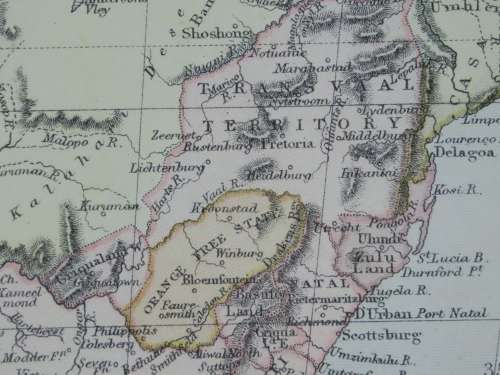 1882 Map of Africa, Great condition, Original Blackie Map