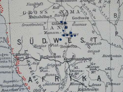 1905 Map of South African Diamond Fields, Excellent Condition, Original German Mayer Map