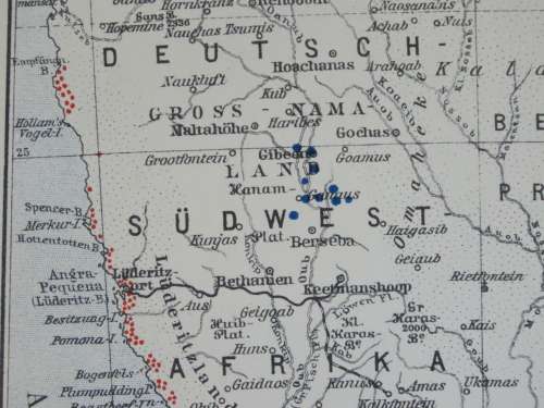 1905 Map of South African Diamond Fields, Excellent Condition, Original German Mayer Map