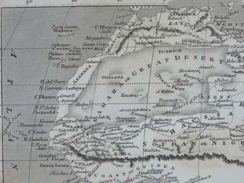 1809 Map of Africa, Great Condition, Original Russel / Stratford Map