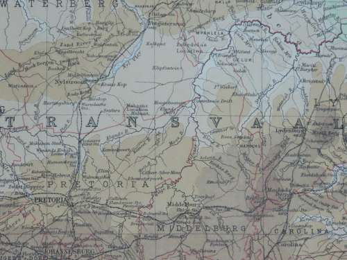 1922 Map of South Africa - Eastern Section, fair Condition, Original Bartholomew Map