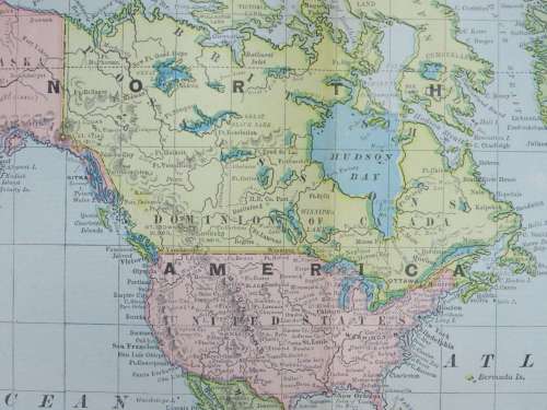 1899 Map of The World, Very Good Condition, Original Miller Map
