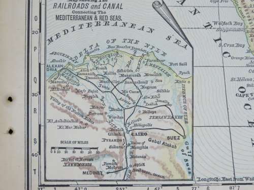 1880 Map of South Africa, Excellent Condition, Original Map Major Railways
