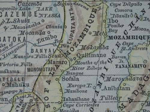 1880 Map of South Africa, Excellent Condition, Original Map Major Railways