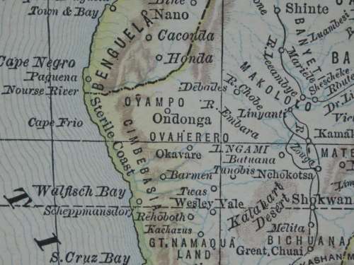 1880 Map of South Africa, Excellent Condition, Original Map Major Railways