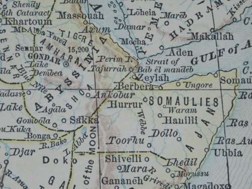 1880 Map of South Africa, Excellent Condition, Original Map Major Railways