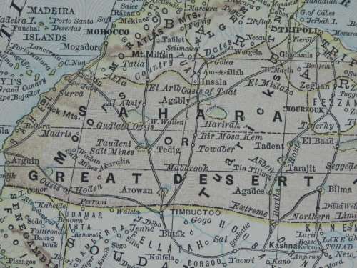 1880 Map of South Africa, Excellent Condition, Original Map Major Railways