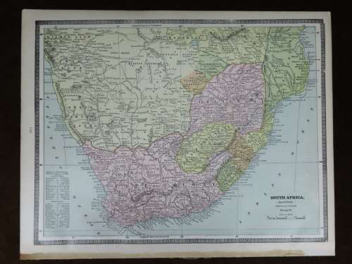 1880 Map of Africa, Excellent Condition, Original Cram Map