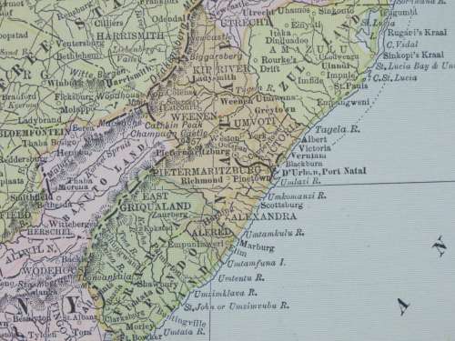 1880 Map of Africa, Excellent Condition, Original Cram Map
