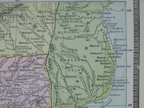 1880 Map of Africa, Excellent Condition, Original Cram Map