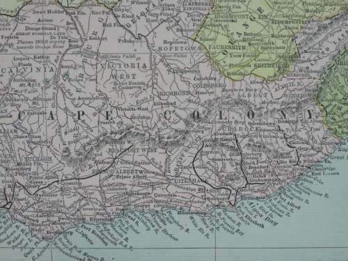 1880 Map of Africa, Excellent Condition, Original Cram Map