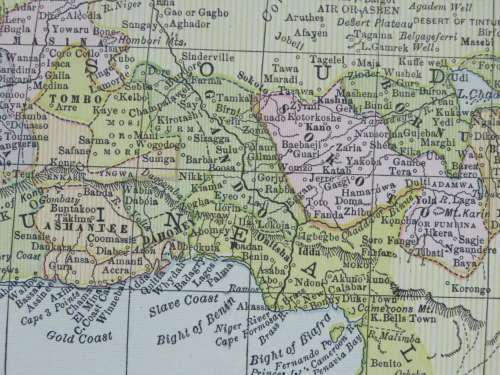 1880 Map of Africa, Excellent Condition, Original Cram Map
