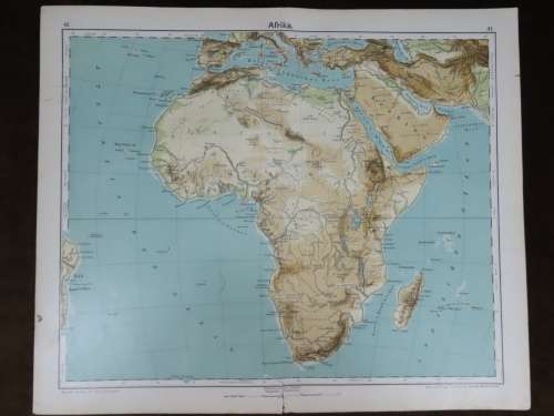1906 Map of Africa, Very Good Condition, Original German Westermann Map