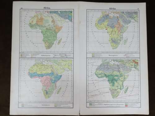 1906 Map of Africa, Very Good Condition, Original German Westermann Map