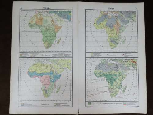 1906 Map of Africa, Very Good Condition, Original German Westermann Map