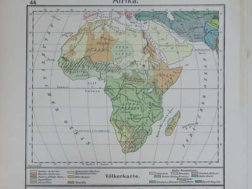 1906 Map of Africa, Very Good Condition, Original German Westermann Map