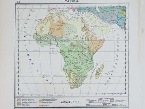 1906 Map of Africa, Very Good Condition, Original German Westermann Map
