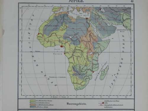 1906 Map of Africa, Very Good Condition, Original German Westermann Map