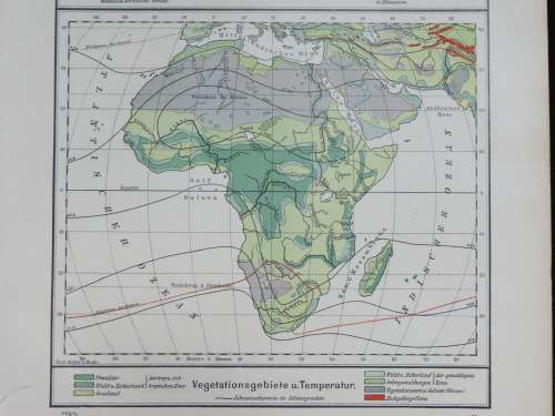 1906 Map of Africa, Very Good Condition, Original German Westermann Map