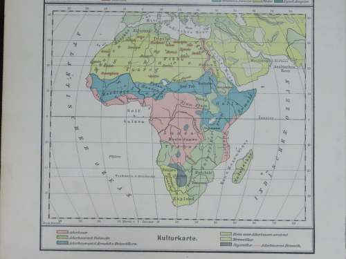 1906 Map of Africa, Very Good Condition, Original German Westermann Map