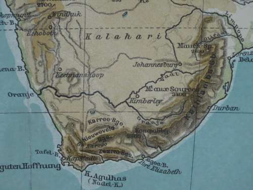 1906 Map of Africa, Very Good Condition, Original German Westermann Map