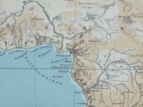 1906 Map of Africa, Very Good Condition, Original German Westermann Map
