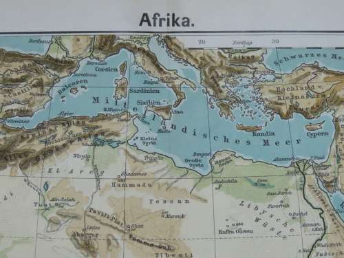 1906 Map of Africa, Very Good Condition, Original German Westermann Map