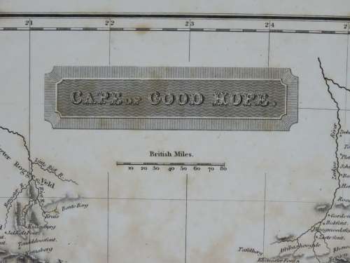 1817 Map of Cape of Good Hope, Very Good Condition, Original Arrowsmith Map