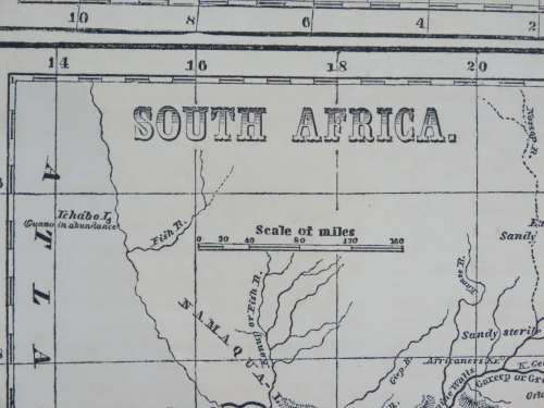 1856 Map of north and South Africa, Good Condition, Original Morse Map
