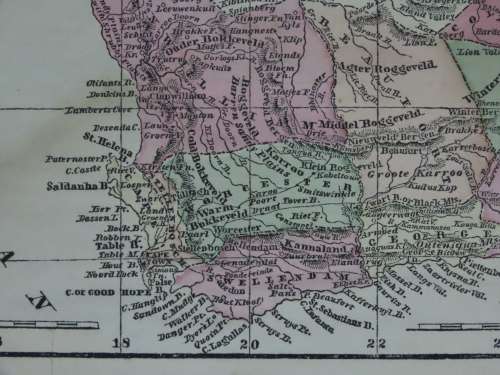 1856 Map of north and South Africa, Good Condition, Original Morse Map