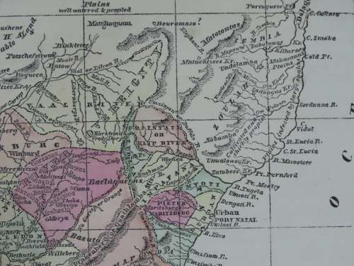 1856 Map of north and South Africa, Good Condition, Original Morse Map