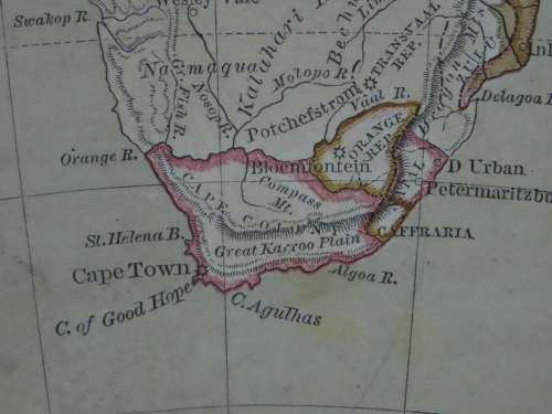 1875 Map of Africa, Great Condition, Original Steinwehr Map
