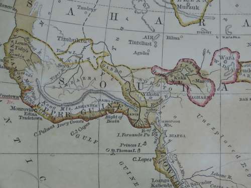 1875 Map of Africa, Great Condition, Original Steinwehr Map