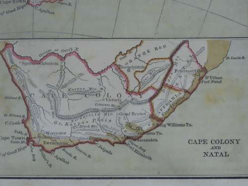 1875 Map of Africa, Great Condition, Original Steinwehr Map