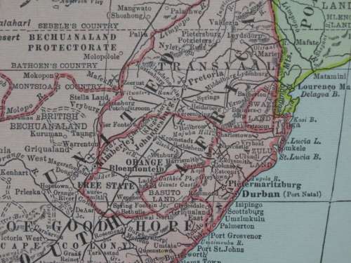 1912 Map of Southern Africa, Excellent Condition, Original Hammond`s Map