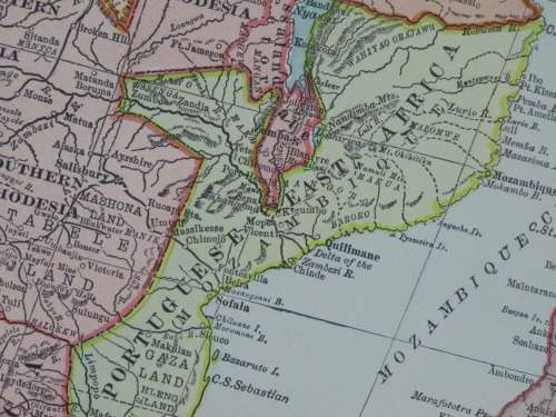 1912 Map of Southern Africa, Excellent Condition, Original Hammond`s Map