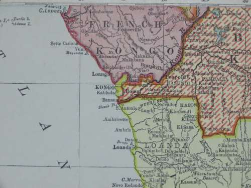 1912 Map of Southern Africa, Excellent Condition, Original Hammond`s Map