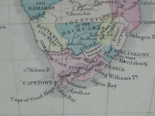 1855 Map of Africa, Excellent Condition, Original Cornell Antique Map