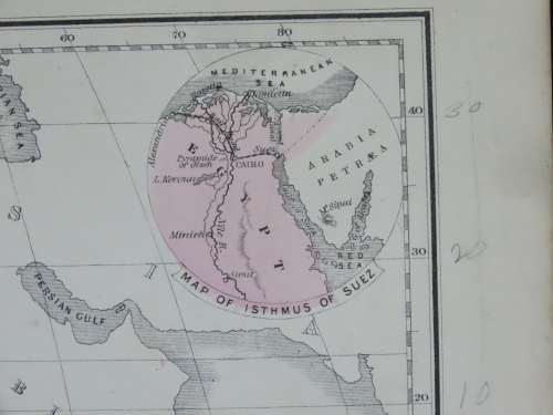 1855 Map of Africa, Excellent Condition, Original Cornell Antique Map