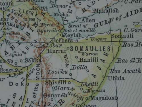 1880 Map of Africa, Fair Condition, Original McNally Antique Map