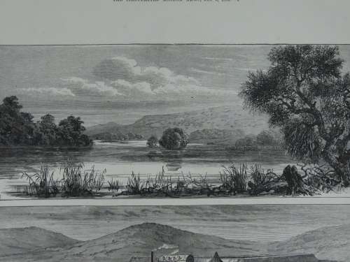 1883 Kimberley Waterworks, Diamond Fields Original Antique Print