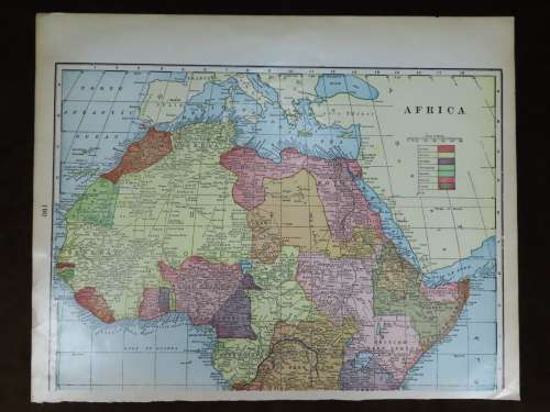 1906 Maps of Africa, New Zealand, Very Good condition, Original Cram Map