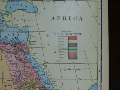 1906 Maps of Africa, New Zealand, Very Good condition, Original Cram Map