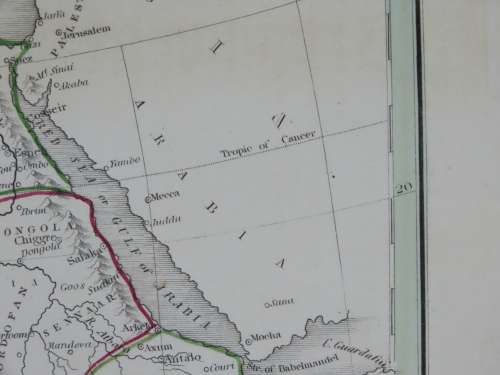 1838 Map of Northern Africa, Excellent condition, Original Bradford Map