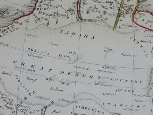 1838 Map of Northern Africa, Excellent condition, Original Bradford Map